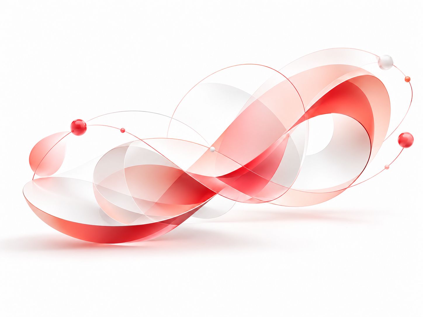 Abstract coral flowing forms representing collaboration and connection